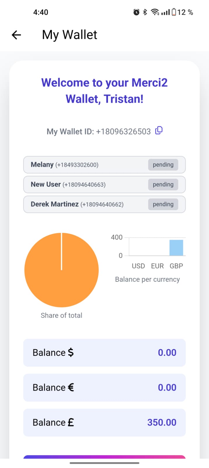 Merci2 Mobile Wallet